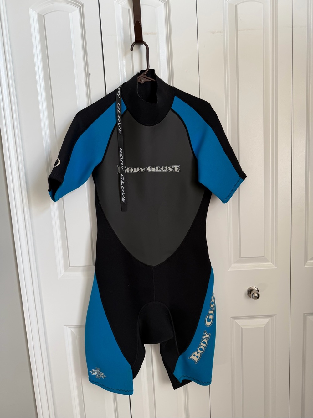 Body Glove Men’s Short Sleeve Blue & Black One-Piece Wetsuit